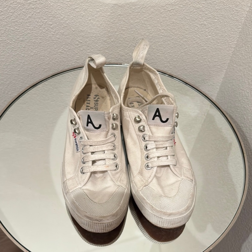 Ash White Canvas Sneakers
